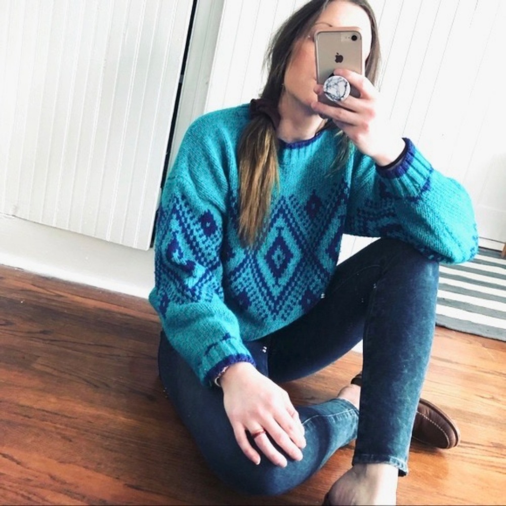 Vintage 80s 90s Rad Ski Sweater * - Picture 3 of 7